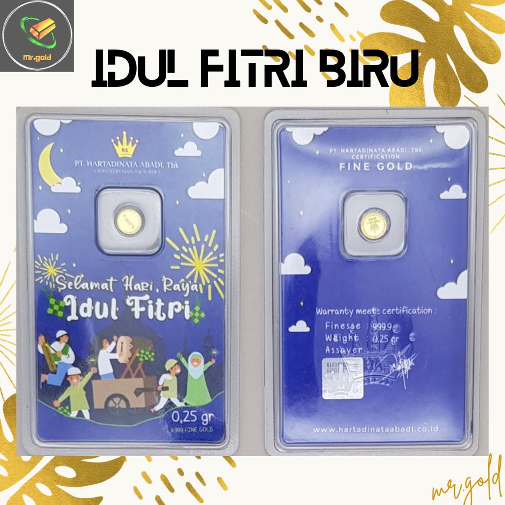 EMAS LOGAM MULIA MINI HARTADINATA ABADI 0.25 GRAM EDISI IDUL FITRI BIRU / GIFT SERIES ACC LM HRTA