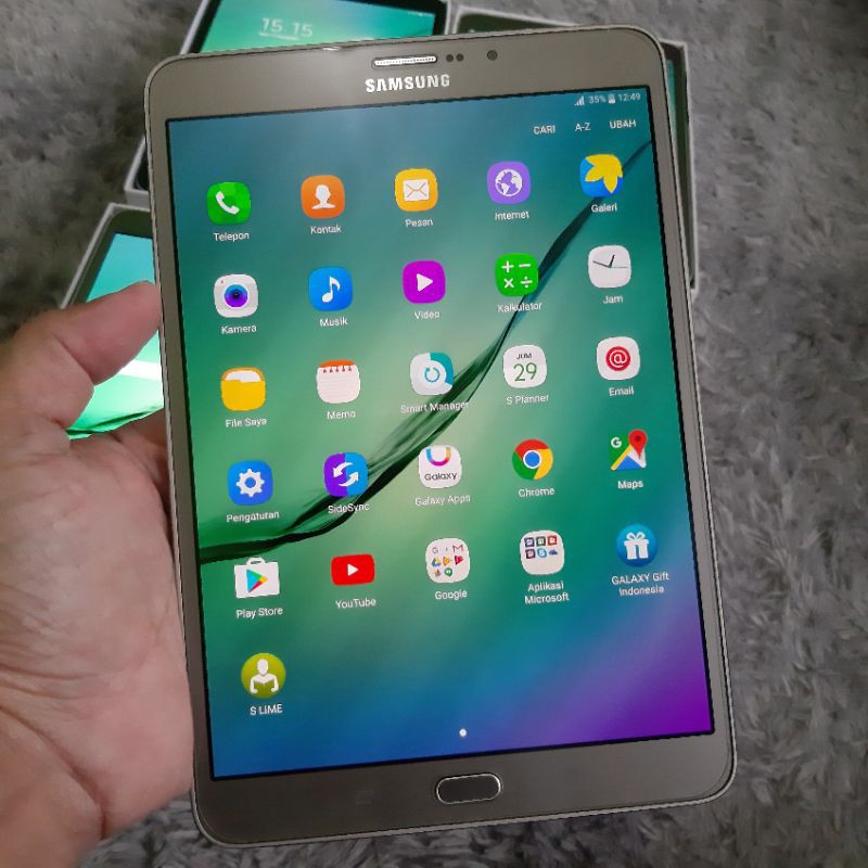 Samsung tab S2 8inch 3/32gb SM-T715y second perfect warna gold