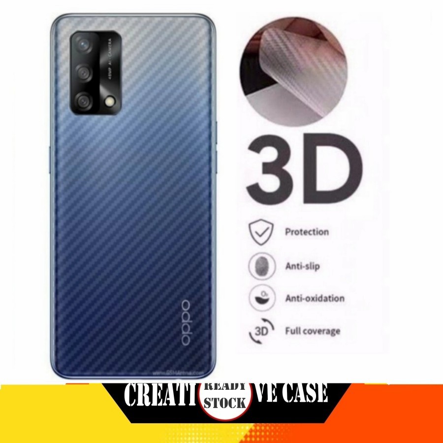 Garskin Carbon Oppo A74 Back Screen Sticker Skin Guard