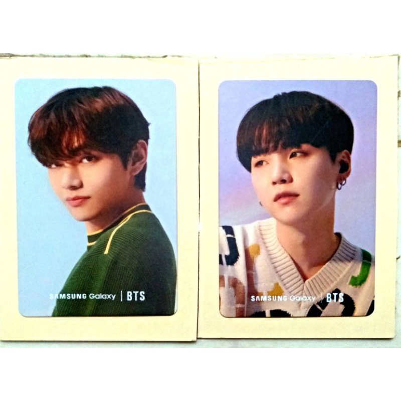 Photocard BTS X Samsung S21 Taehyung V Yoongi Suga