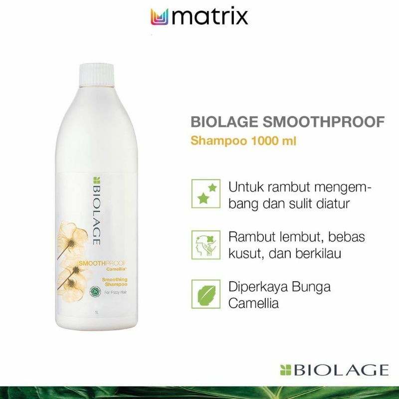 MATRIX SHAMPOO Biolage Smoothproof 1000 mL - Shampo Rambut Sulit Diatur