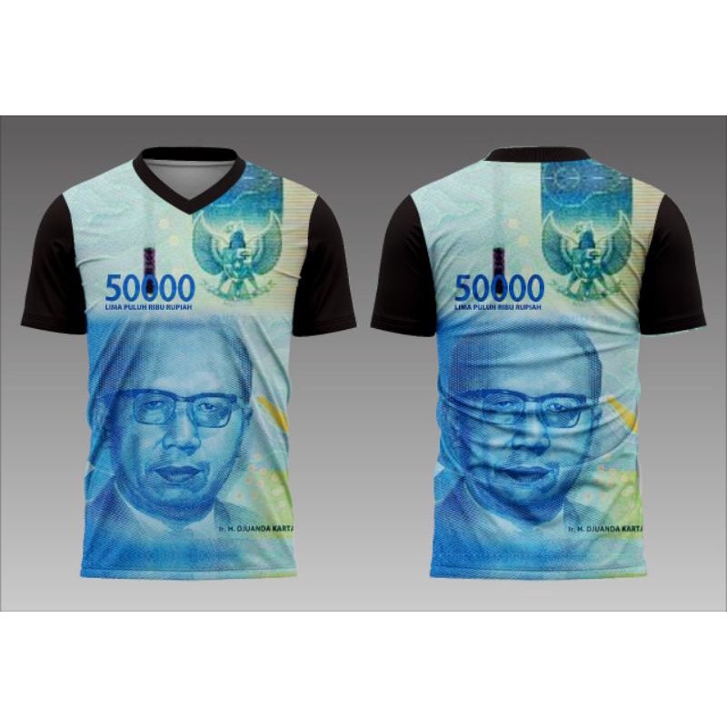 Baju kaos anak 3D duit mata uang indonesia fullprint anak