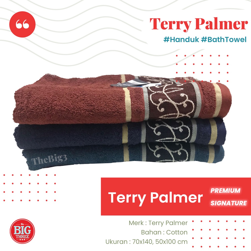 TERRY PALMER Signature / Premium Handuk Mandi  70X140 / 50X100 Tebal Lembut Besar TBT