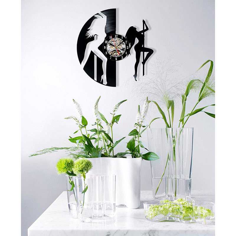 Jam Dinding Quartz Creative Design Model Dancing Pole - NS015