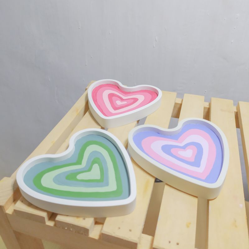 coaster love / coaster bentuk hati / alas gelas / tatakan gelas love / tempat accessories / ala kore