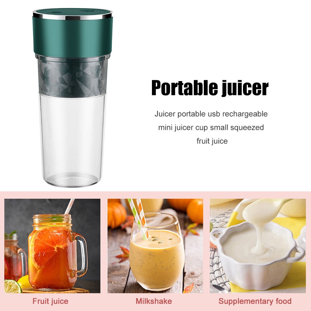 Bisa COD Blender Mixer Buah Portable Mini Juicer Cup USB Rechargeable 400ML - Alloet BG-G01