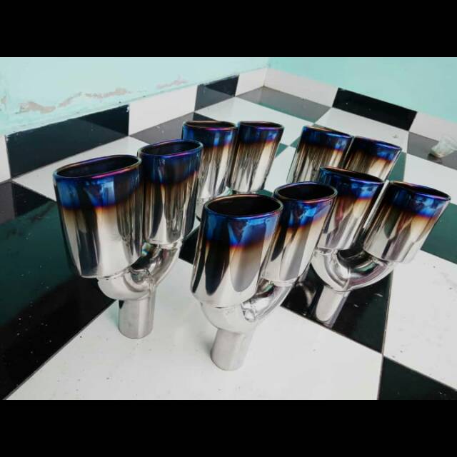 Knalpot suos 2 cabang