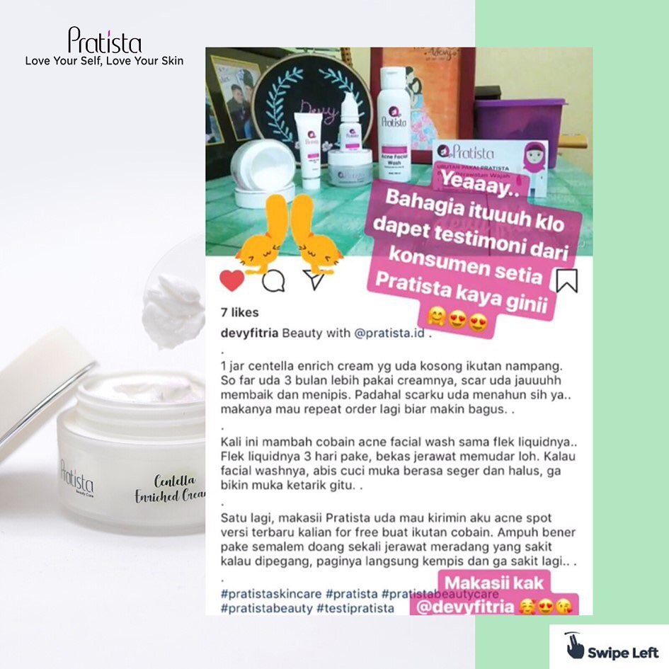 Pratista Centella Enrich Cream Cream Khusus Penghilang Bopeng Scar Bekas Jerawat Atau Cacar Shopee Indonesia