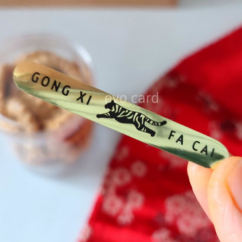 

sticker segel Gong Xi Fa Cai 2022 Shio Tiger / Macan | stiker imlek Chinese New Year