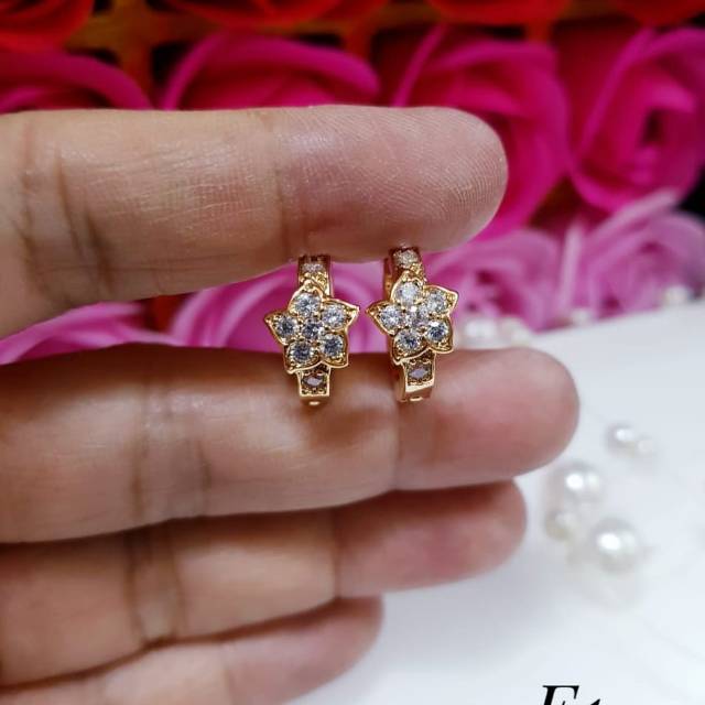 Xuping anting lapis emas 18k 1007j