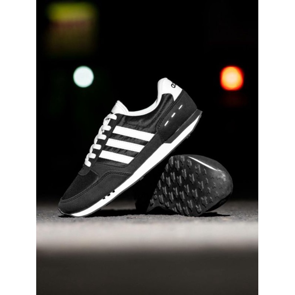 Adidas Neo City Racer Black White (ORIGINAL) - Sepatu Adidas Neo City Racer Original