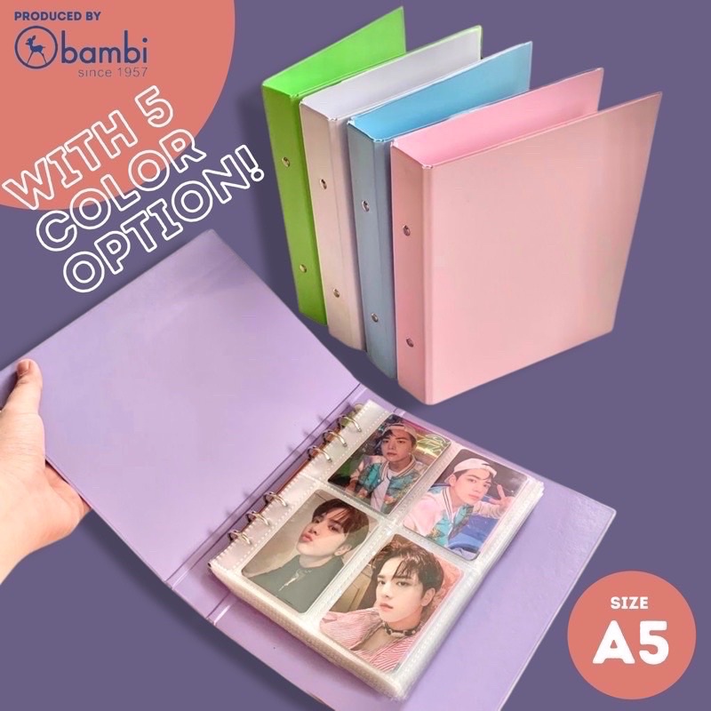 [READY] PHOTOCARD COLLECTING BOOK WITH SLEEVES / BINDER BAMBI A5 WITH SLEEVE 4P / ALBUM PC HARDCOVER