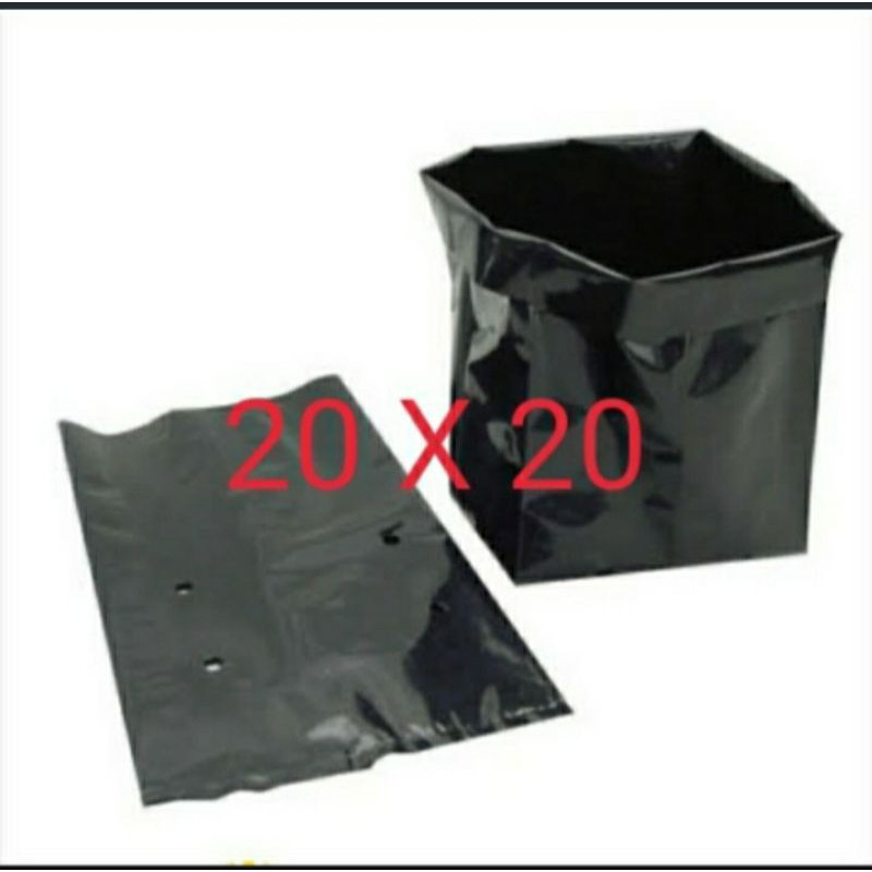 Plastik Polibag 20 x 20 berat 500gram warna hitam