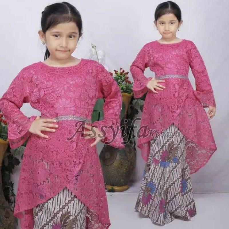 REAL PICT SETELAN KEBAYA ANAK PESTA/AURORA BRUKAT ANAK/DRESS BRUKAT ANAK