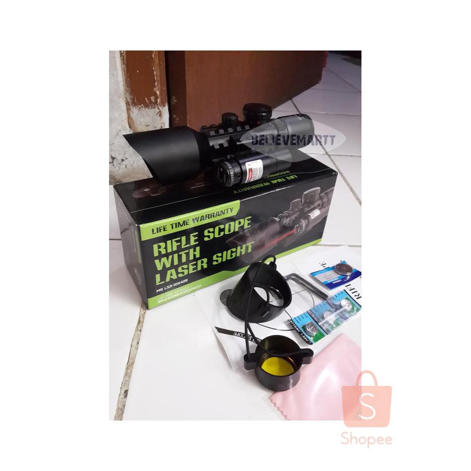 TEROPONG TPO2G1342 TELE SENAPAN M9 LS 310X40E RED LASER