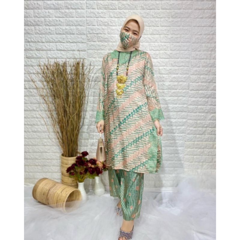 set tunik batik sutra