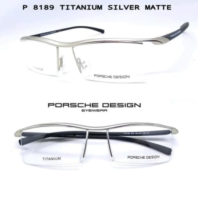 Frame Kacamata Minus Sporty Porsche Design Titanium Half Frame