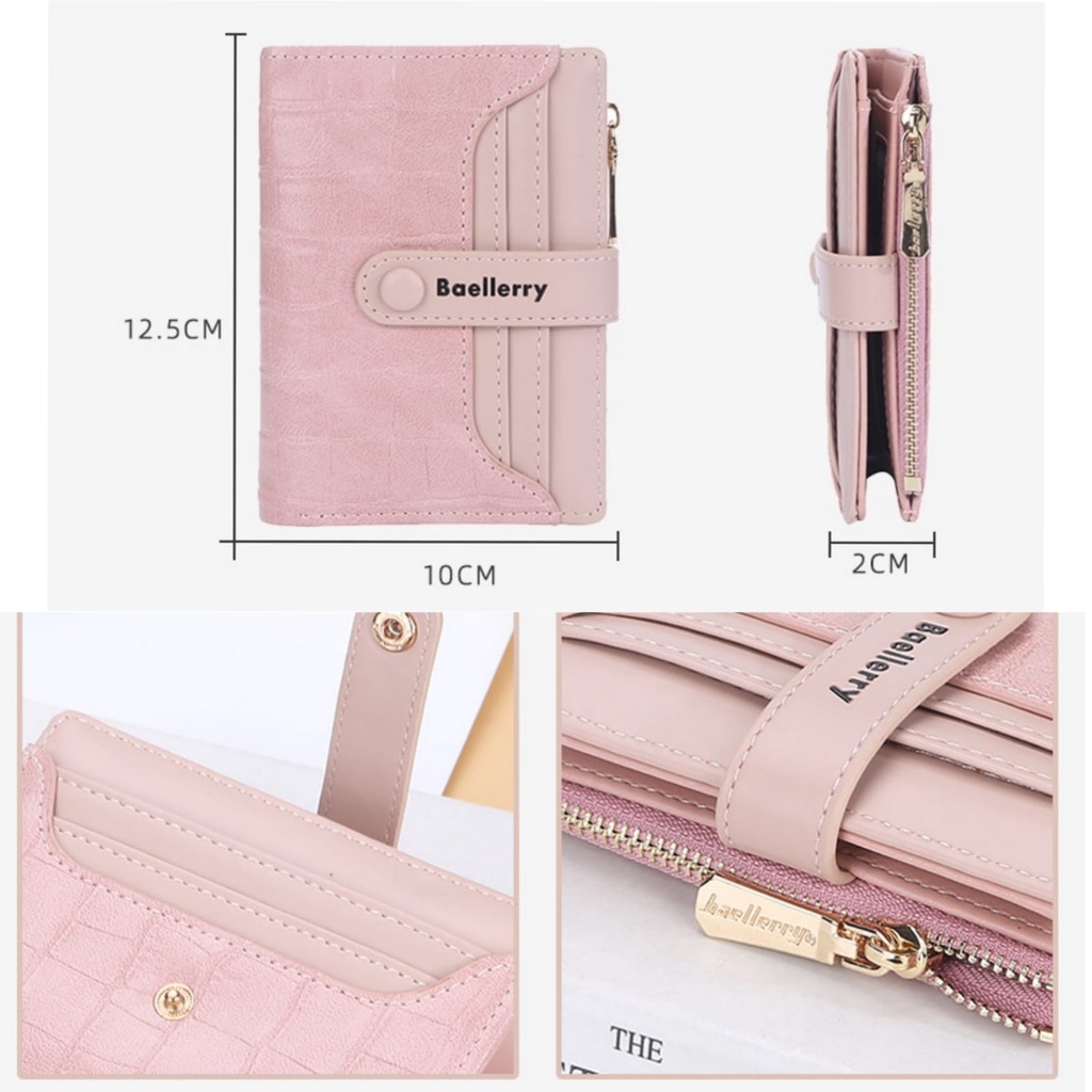 DOMPET LIPAT WANITA IMPORT YEMENI KECIL MINI KARTU REMAJA KULIT CROCO BAELLERRY ORIGINAL PENDEK UANG RESLETING KOIN SIMPLE KEKINIAN MURAH CEWEK BRANDED BATAM