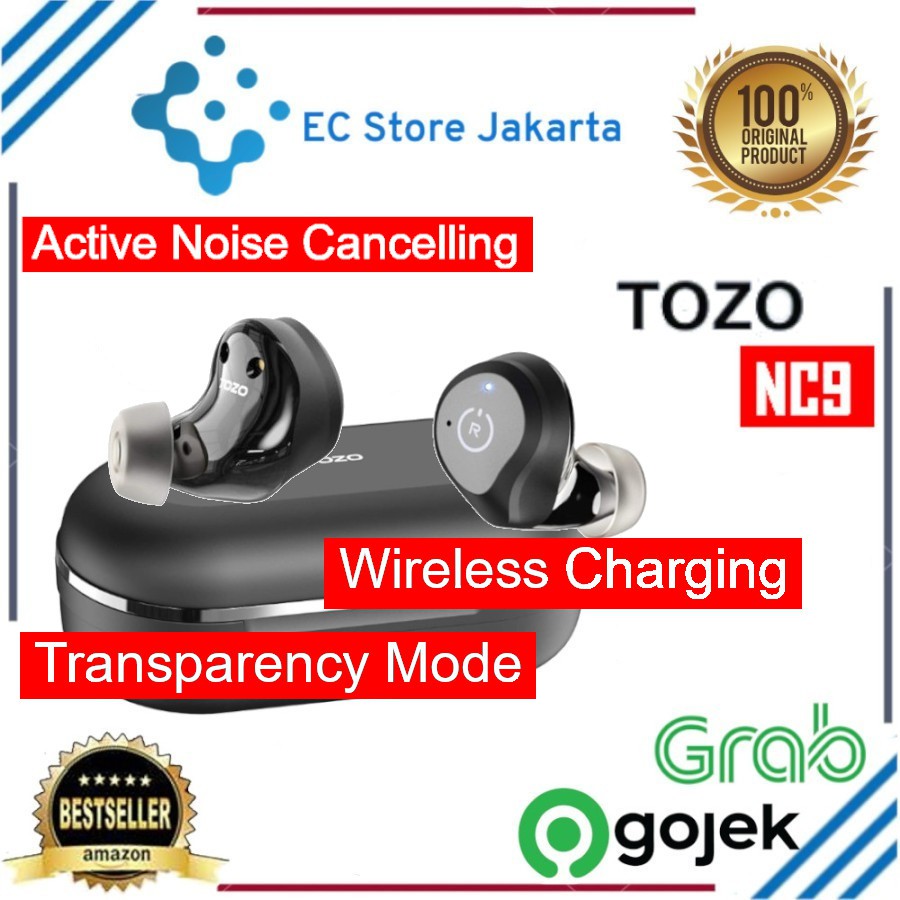 TOZO NC9 Hybrid Active Noise Cancelling Wireless Earbuds ANC in Ear Headphones IPX6 Waterproof