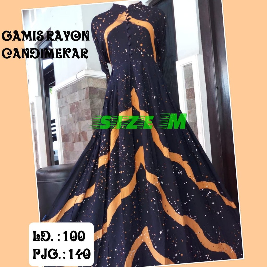 "READY STOK, SIAP KIRIM" GAMIS RAYON CANDI MEKAR #RCM SIZE " M " | MUTIARA | TWILL ORI | REALPICT