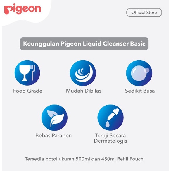 PIGEON Liquid Cleanser Basic 450ml Refill / Sabun cuci botol susu