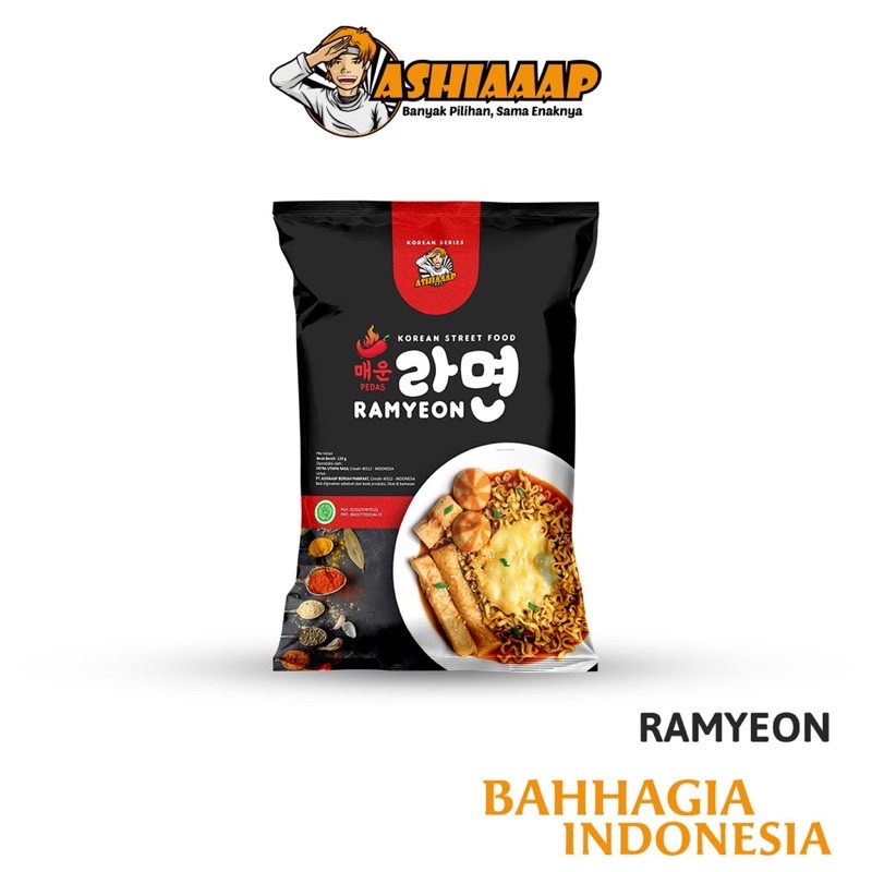 

Ashiaaap Ramyeon Halal (130gr) Ramyun Mie Korea Pedas Spicy Raboki Topoki Rabboki Toppoki Tteokbokki