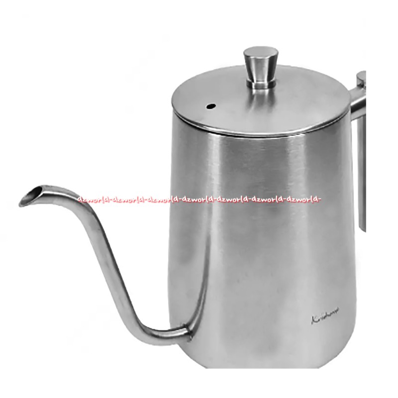 Krishome Coffee Drip Pot 900ml Kettle Gooseneck Kris Home Teko Cerek Alat Seduh Kopi Teh Ujung Runcing Lancip 900 ml Go Seneck Goo Senek Stainless Stell Ketel Corong Bebek