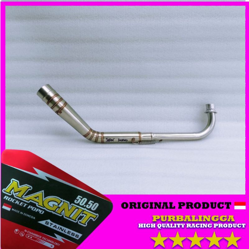 Pipa leher knalpot racing Vega R Zr Jupiter kolong full stainless grand vega smash shogun model kolo