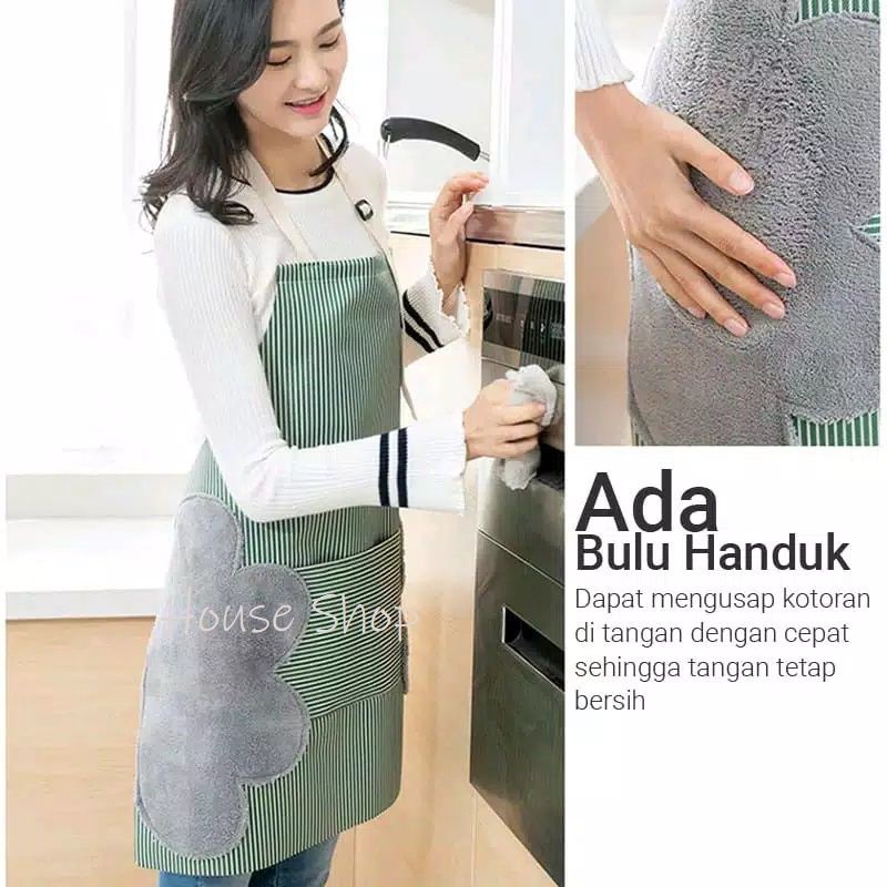 Baju Celemek Masak Apron Oxford Cloth Premium Waterproof Anti Air Minyak Dapur