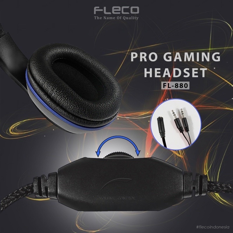 PROMO HEADPHONE BANDO GAMING FL-880 FLECO PRO GAMING