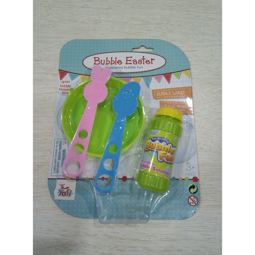 Yofi Easter 2 Bubble Wands Pack (2oz) | Mainan | Balon Tiup