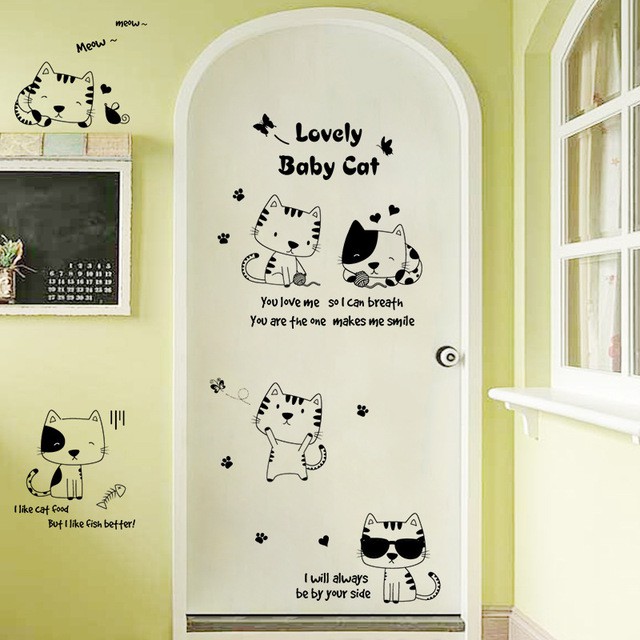 Reliza Wall Sticker LOVELY BABY CAT Kucing Stiker Dinding LDR8367