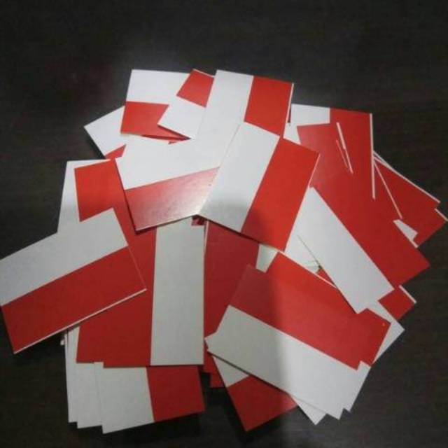 Sticker Pipi HUT RI Bendera Merah Putih / Stiker Kemerdekaan Indonesia / Pancasila / I Love