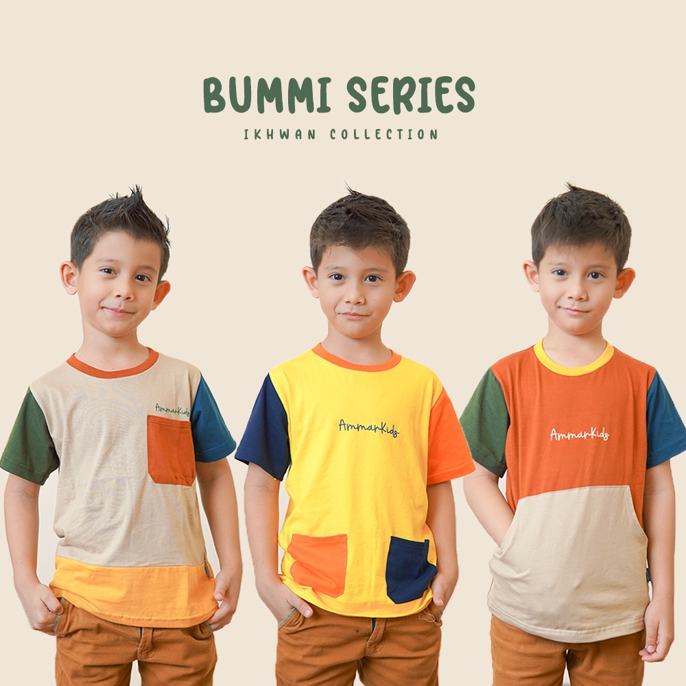 Baju Couple Anak Laki Laki Dan Perempuan Ammar Kids 3 - 12 Tahun Cowok Cewek Baju Harian Anak Perempuan Laki Laki Couple Bumi Series