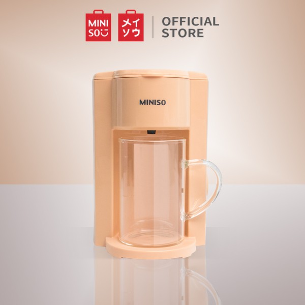 MINISO Electric Coffee Maker Mesin Kopi Elektrik Listrik Single Cup 300 - 350w VDE Plug Light Pink