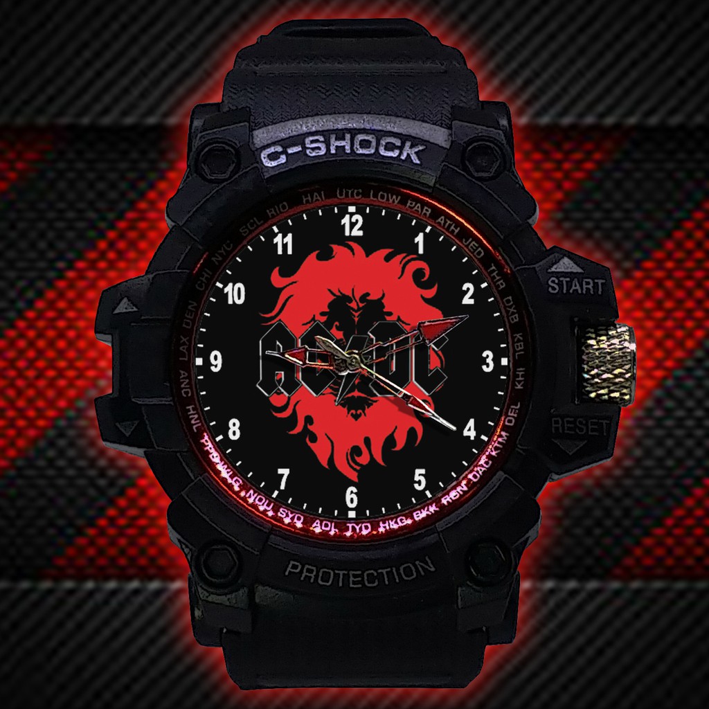 (ISTIMEWA BOSSQUE) JAM TANGAN ACDC LIST MERAH - EXCLUSIVE 12