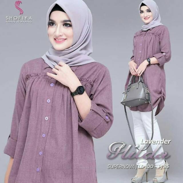 Hilda Tunik Baju Atasan Wanita Dewasa Terbaru Kekinian-1