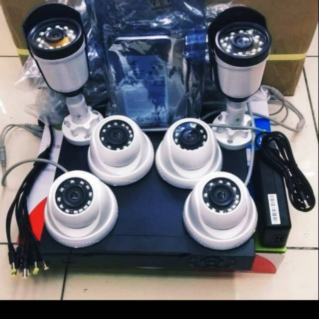 PAKET CCTV 8CH 6BUAH KAMERA 5MP 1080P FULL HD + HDD 500GB HARGA GROSIR