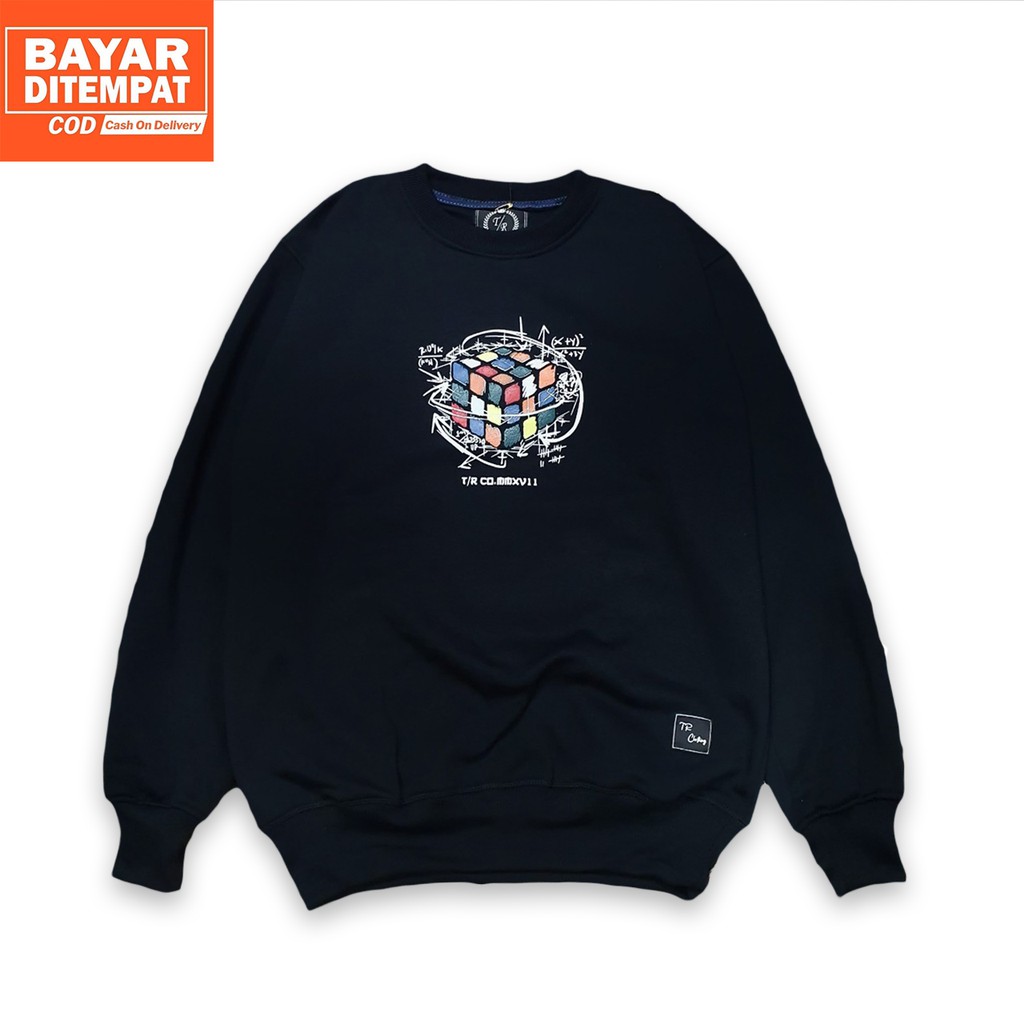SWEATER CREWNECK PRIA BLACK INSOMNIA ORIGINAL WANITA SWITER DISTRO SWEATSHIRT EIGHT DISTRO-Crewneck 11