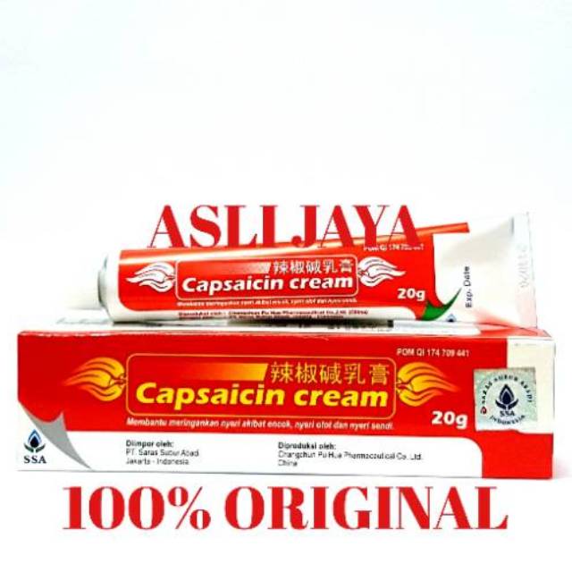 CAPSAICIN CREAM ~ UNTUK NYERI SENDI, ENCOK, KESELEO