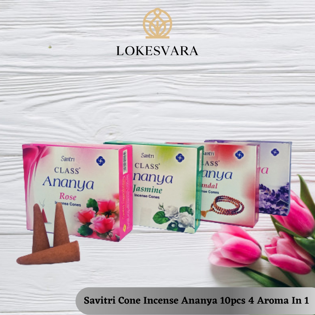 Dupa Hio Wangi Harum India Aromaterapi Savitri Ananya Kerucut | Cone 4 Aroma 10pcs