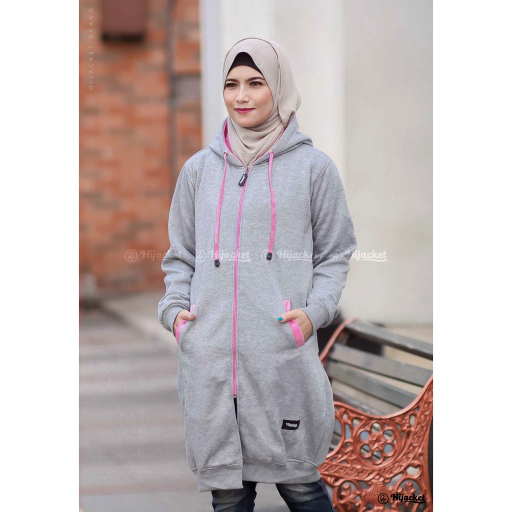 ⭐️GRATIS ONGKIR⭐️ HIJACKET BASIC Jaket Wanita Muslimah-GREY (Abu Muda)
