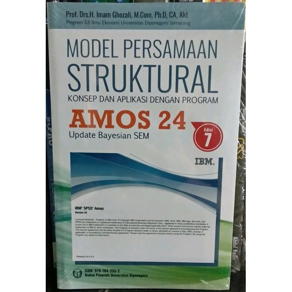 BUKU MODEL PERSAMAAN STRUKTURAL KONSEP DAN APLIKASI  DENGAN  PROGRAM AMOS 24  UPDATE BAYESIAN SEM