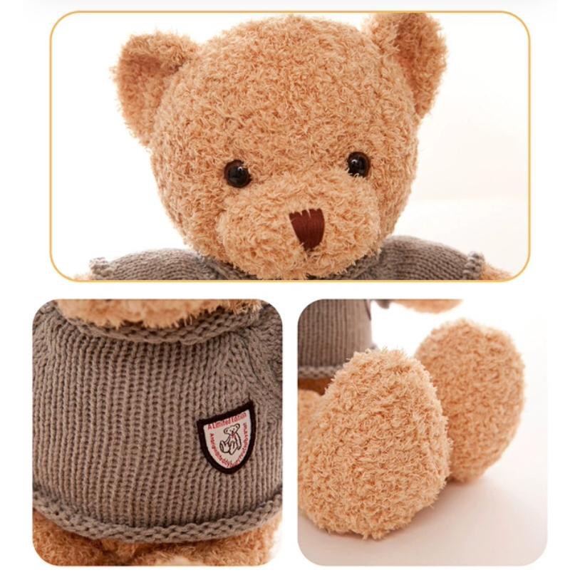 BONEKA BROWN TEDDY BEAR BERUANG FLUFFY PREMIUM