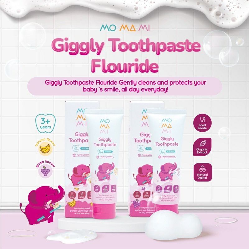 Momami Giggly Toothpaste/Momami pasta gigi