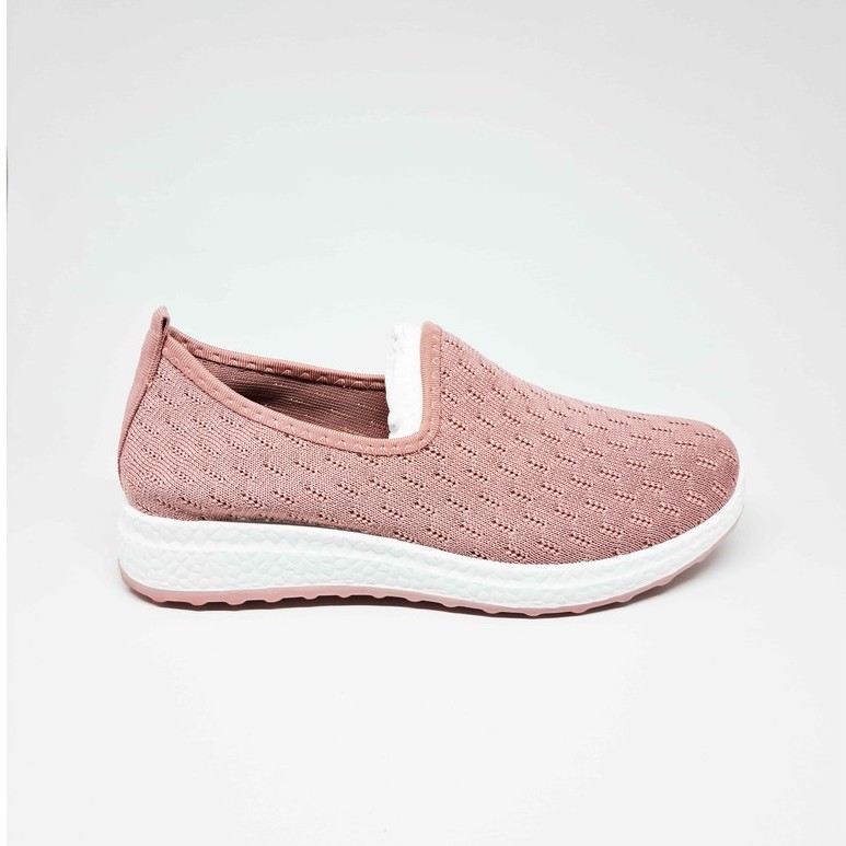 M&M Sepatu Sneakers Wanita Tanpa Tali Flyknit Fashion Korea Casual Sport Shoes N09-1