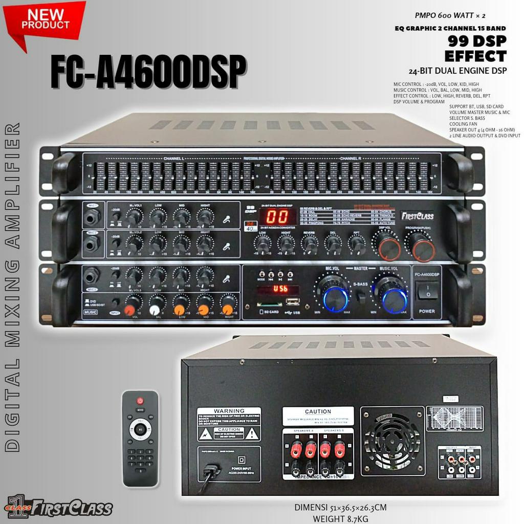 MIXING AMPLIFIER FIRSTCLASS FC-A4600DSP | dIgital ampliifer FCA 4600 DSP FC A4600 ampli mixer HOT PR