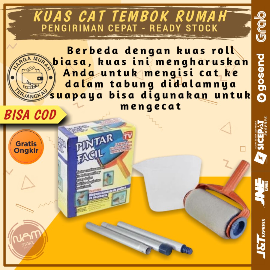 ALAT CAT TEMBOK KUAS CAT DINDING KUAS ROLL PRAKTIS / Pintar Facil Tool AS SEEN TV PAINT ROLLER