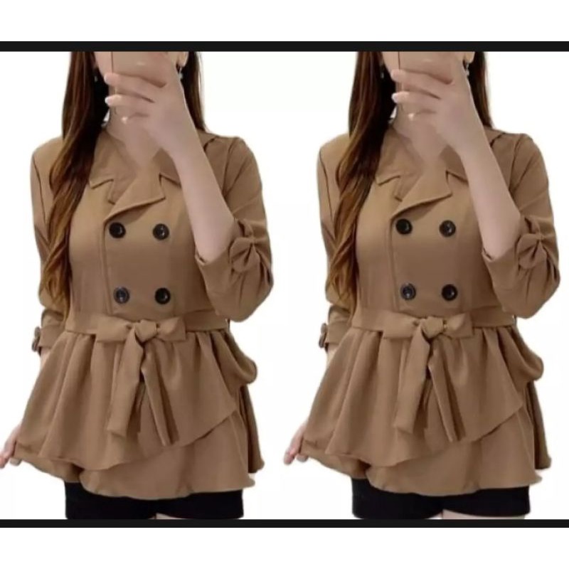 Atasan Wanita Korea Lengan Panjang Astri Tunik Casual