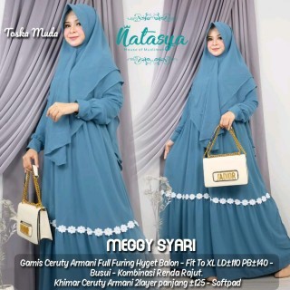 MEGGY SYARI GAMIS CERUTY BABYDOLL PREMIUM ORIGINAL TSQ GAMIS CERUTY ARMANI RENDA